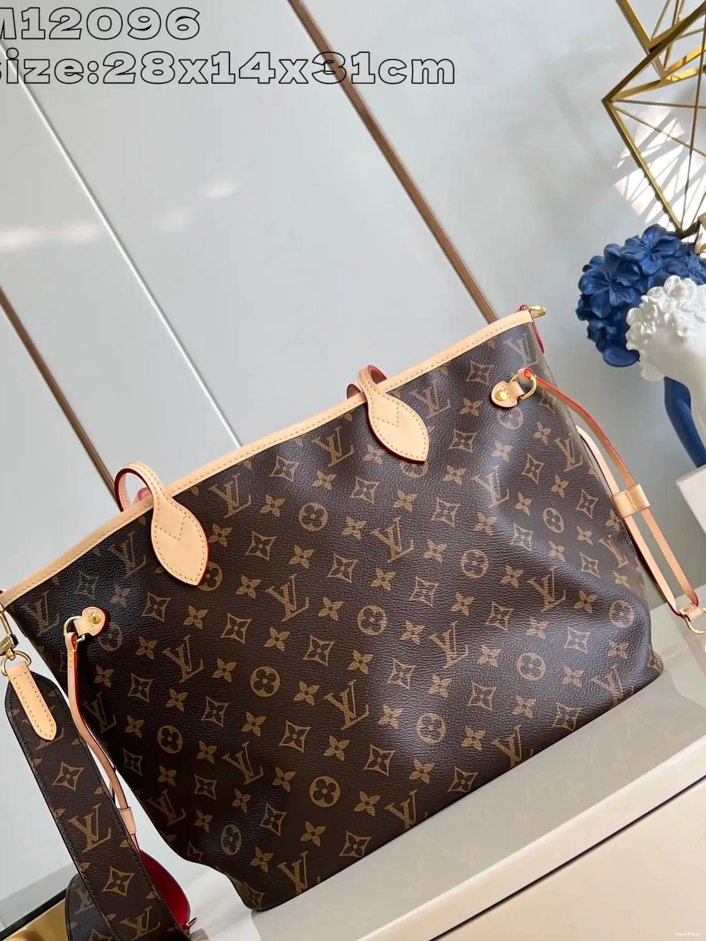 Out Inside Vuitton Bandoulière Louis Neverfull MM-31*28*14cm 0703